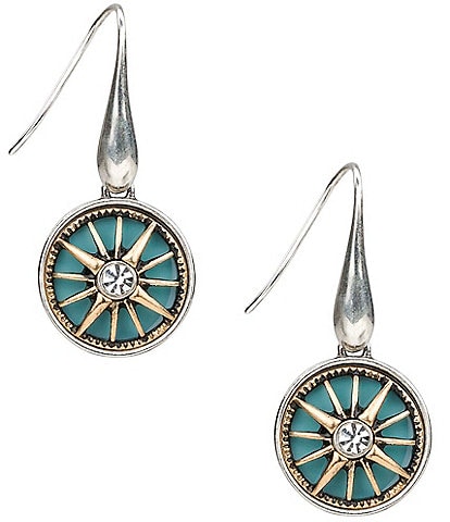 Patricia Nash Compass Small Dangle Drop Earrings