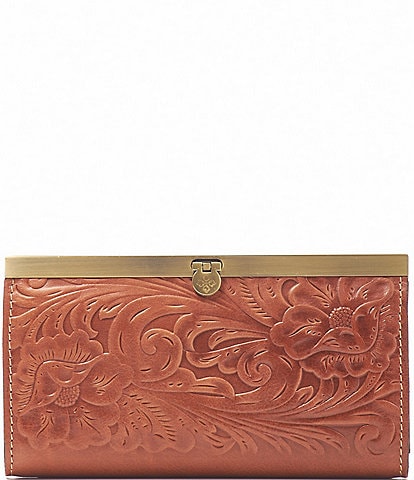 Patricia Nash Tooled Floral-Embossed Leather Cauchy Wallet