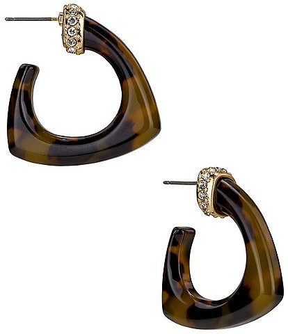 Patricia Nash Tortoise Triangle Hoop Earrings