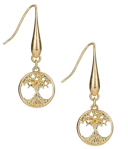 Patricia Nash Tree Circle Drop Earrings