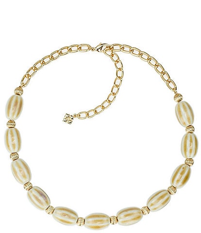 Patricia Nash White Textured Bead Choker Necklace