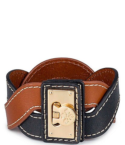 Patricia Nash Woven Leather Cuff Bracelet