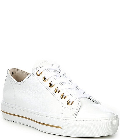 Paul Green Sophie Crinkled Leather Cap Toe Sneakers