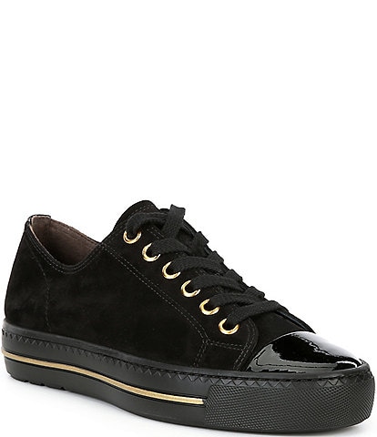 Paul Green Sophie Suede Patent Cap Toe Sneakers