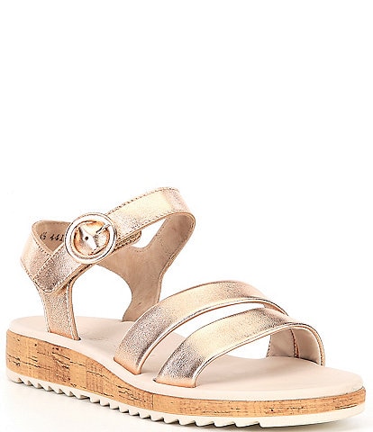 Paul Green Teegan Leather Double Banded Platform Sandals