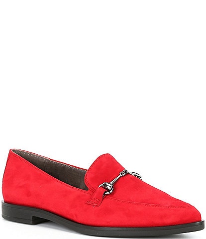 Paul Green Wexler Suede Pointed Toe Bit Buckle Loafers