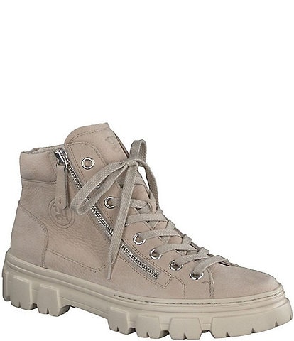 Paul Green Women's Novi Grained Nubuck Lug Sole Booties