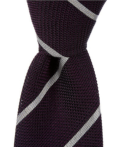 Paul Smith Grenadine Stripe 3.14" Woven Silk Tie