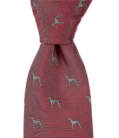 Paul Smith Greyhound 3.14#double; Woven Silk Tie