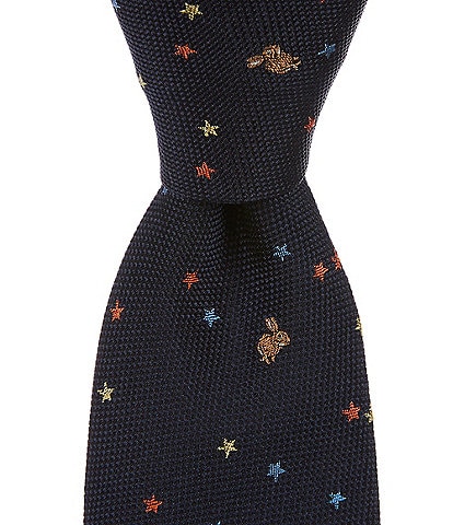 Paul Smith Rabbit And Stars 3.14" Silk Tie