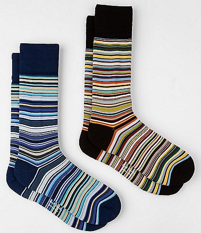 Paul Smith Signature Stripe Calf Length Socks 2-Pack