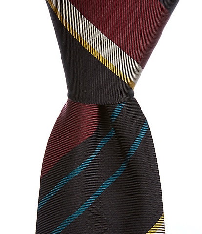 Paul Smith Striped 3.14#double; Woven Silk Tie