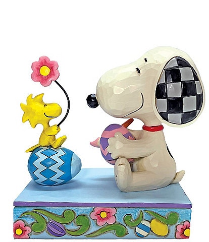 Peanuts by Jim Shore Snoopy & Woodstock Easter Eggs Figurine