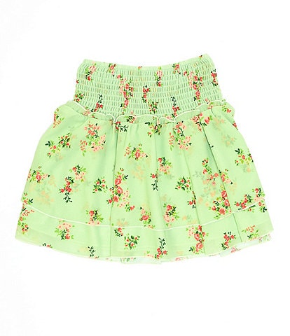 Peek Little Girls 2T-12 Floral Print Chiffon Smocked Tiered Skirt