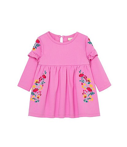 Peek Baby Girls 6-24 Months Embroidered Floral French Terry Dress
