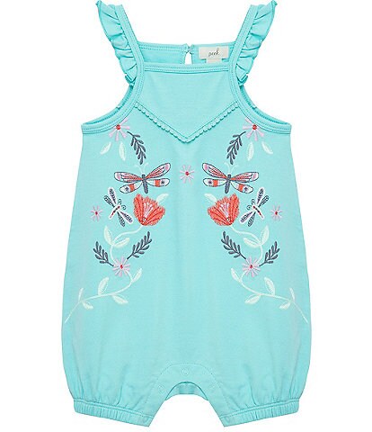 Peek Baby Girls 6-24 Months Sleeveless Dragonfly Embroidered Romper