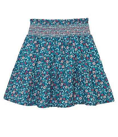 Peek Little Girls 2T-10 Floral Smocked Pixie Skirt