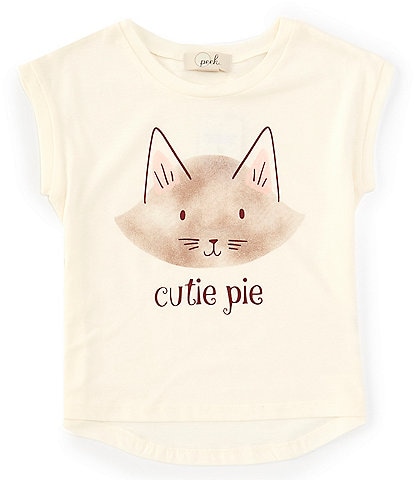 Peek Little/Big Girls 2T-10 Short Sleeve Cutie Pie Graphic T-Shirt