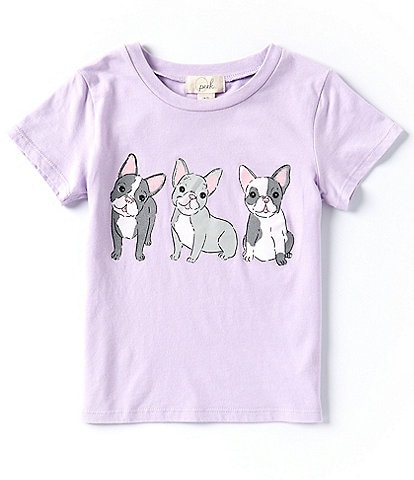 Peek Little/Big Girls 2T-10 Short Sleeve Puppies Graphic T-Shirt