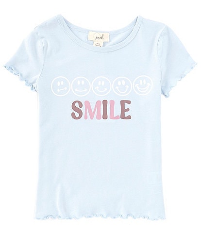 Peek Little/Big Girls 2T-10 Short Sleeve Smile Graphic T-Shirt