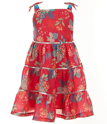Peek Little/Big Girls 2T-10 Sleeveless Garden Print Fit & Flare Dress