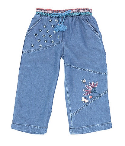 Peek Little/Big Girls 2T-12 Fit-and-Flare Patchwork Embroidered Pant