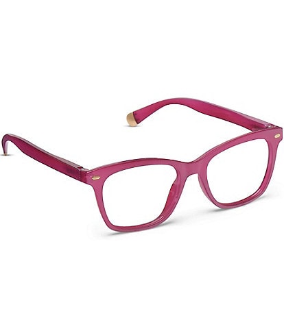 Peepers Women's Poppy 50mm Cat Eye Blue Light Reader Glasses