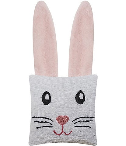 Peking Handicraft Easter Collection Bunny Ears Hooked Throw Pillow