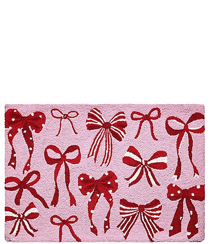 Peking Handicraft Holiday Bows Hooked Rug