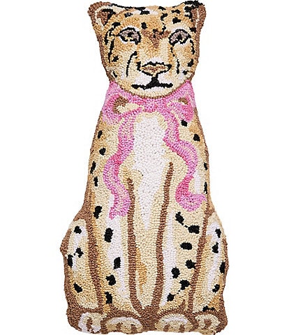 Peking Handicraft Shaped Leopard Wool Hook Pillow
