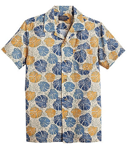 Pendleton Aloha Short Sleeve Tropical Leaf Printed Woven Shirt