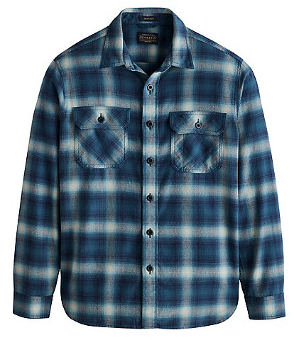 Pendleton Burnside Ombre Plaid Long Sleeve Woven Shirt