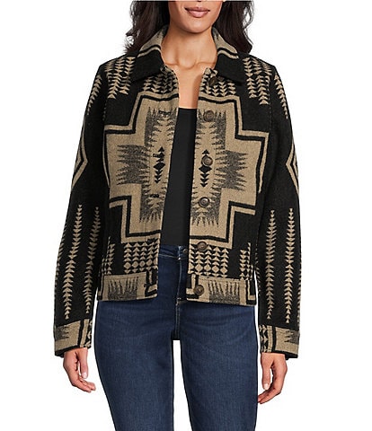 Pendleton Collared Long Sleeve Wool Willa Jacket