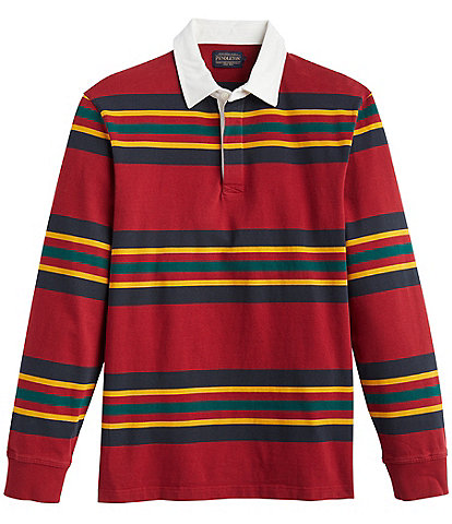 Pendleton Decker Rugby Stripe Long Sleeve Polo Shirt