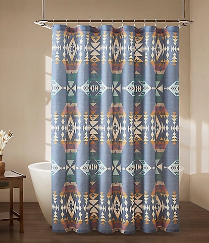Pendleton Diamond Peak Geometric Pattern Shower Curtain