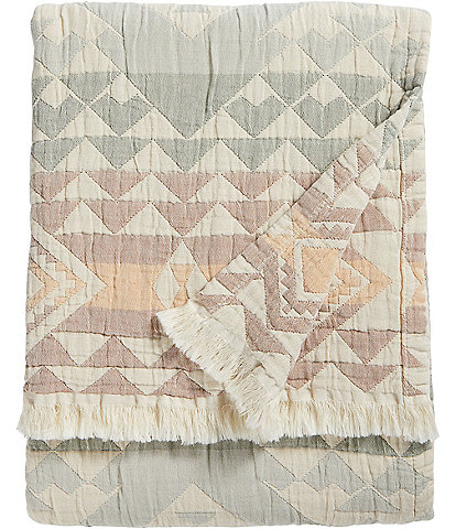 Pendleton Fringed Organic Cotton Highland Peak Throw