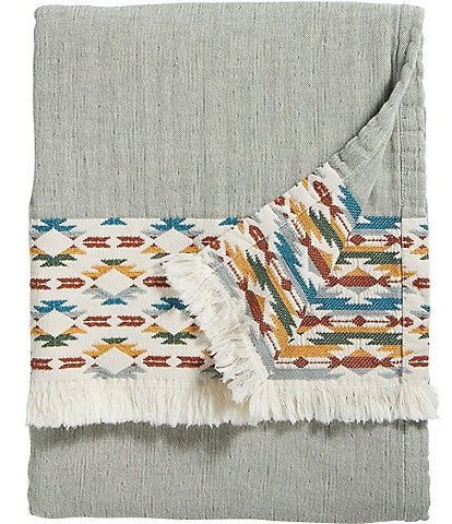 Pendleton Fringed Organic Cotton Sierra Border Throw