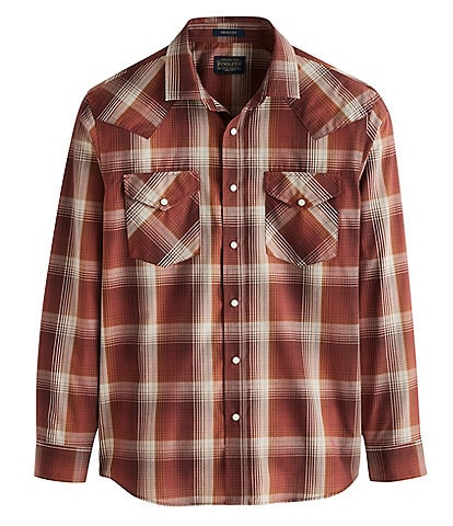 Pendleton Frontier Long Sleeve Dual Pocket Plaid Woven Shirt