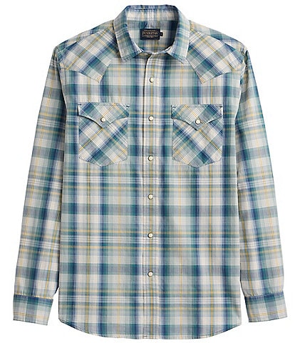 Pendleton Frontier Mini Plaid Long Sleeve Woven Shirt