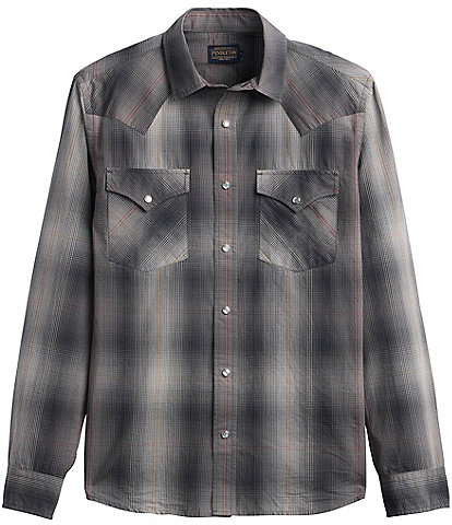 Pendleton Frontier Plaid Long Sleeve Woven Shirt