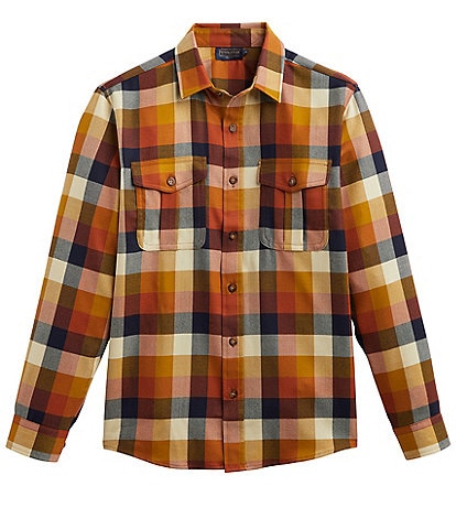 Pendleton Harrison Merino Wool Plaid Long Sleeve Woven Shirt