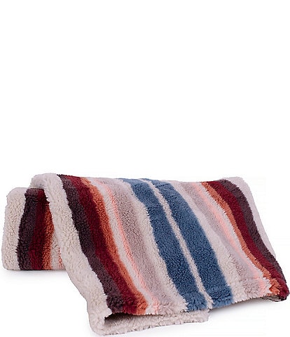 Pendleton Pet Classic Serape Rosewood Pattern Berber Plush Throw Blanket
