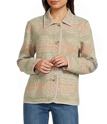 Pendleton Point Collar Long Sleeve Reversible Chore Jacket