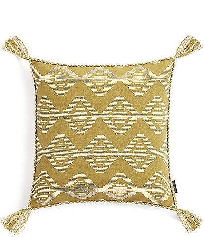 Pendleton Saddlebrook Stitching Geometric Print Tassel Square Pillow