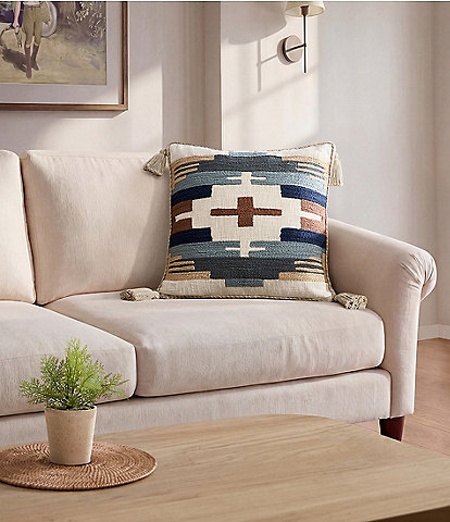 Pendleton Shiprock Collection by Pendleton Geometric Print Tassel Square Pillow