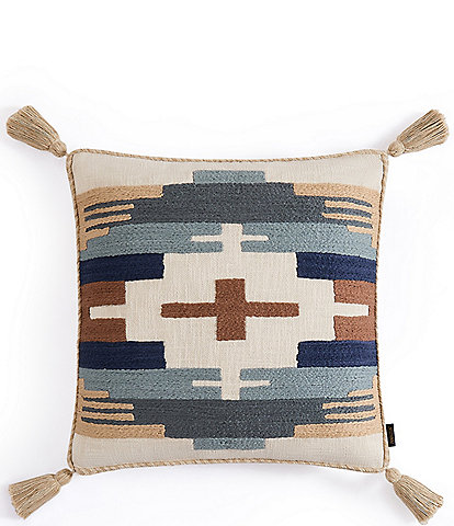 Pendleton Shiprock Collection by Pendleton Geometric Print Tassel Square Pillow