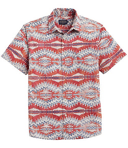 Pendleton Shoreline Sunset Print Short Sleeve Woven Shirt