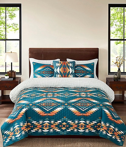 Pendleton Summerland Geometric Print Reversible Coverlet Mini Set