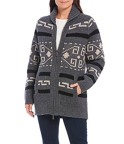 Pendleton Westerly Collared Long Sleeve Zip Cardigan