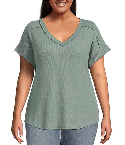 Perch By Blu Pepper Plus Short Sleeve Top